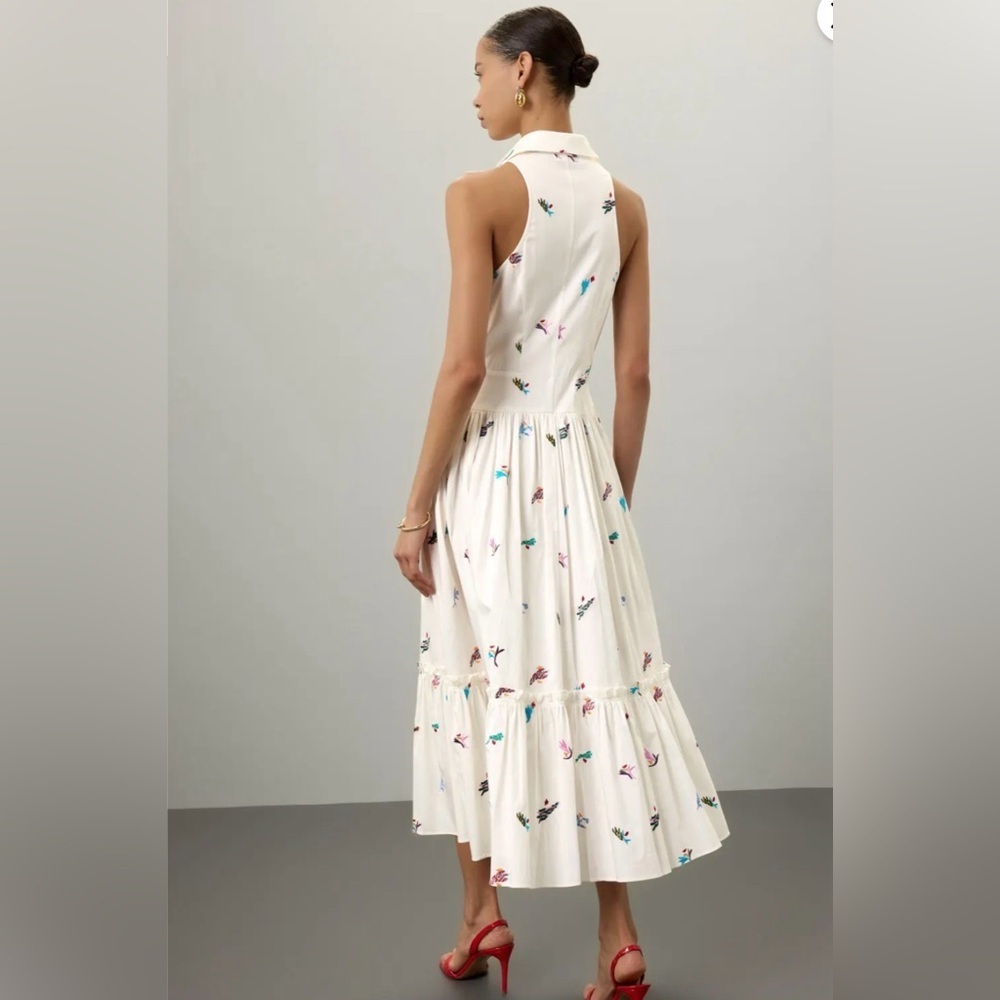 Prabal Gurung sleeveless embroidered midi dress size 16. - Picture 4 of 10